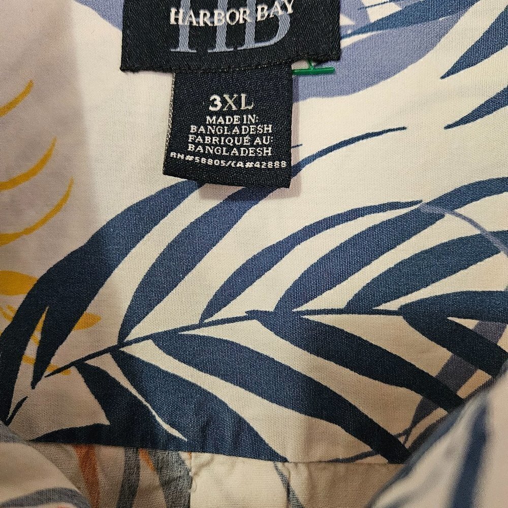 VTG HARBOR BAY HAWAIIAN CASUAL COTTON MENS SHIRT SIZE 3 XL - Picture 5 of 5